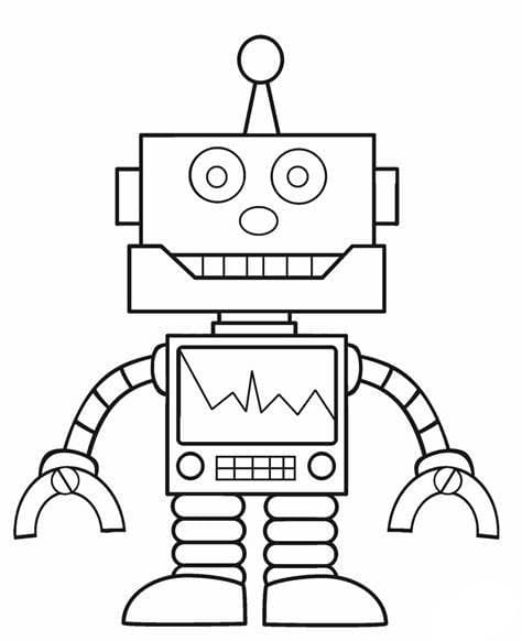 Fise De Colorat Cu Robot Desc Rca I Imprima I Sau Colora I Online Gratuit