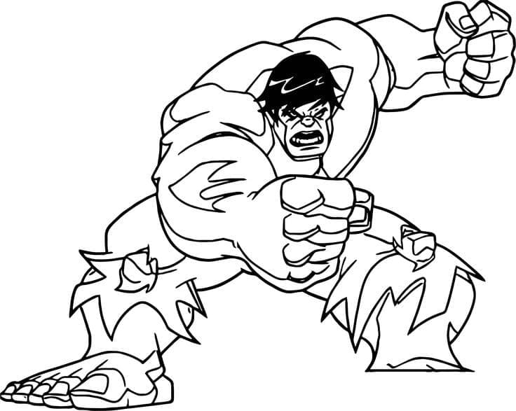 Fise de Colorat cu Hulk Animat Descărcați imprimați sau colorați