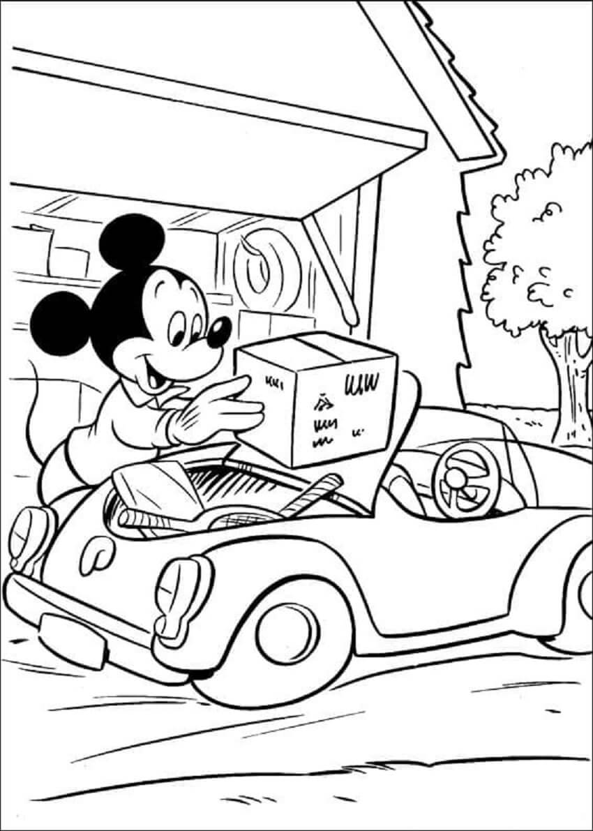 Planse de Colorat cu Mickey Mouse - Desene de Colorat
