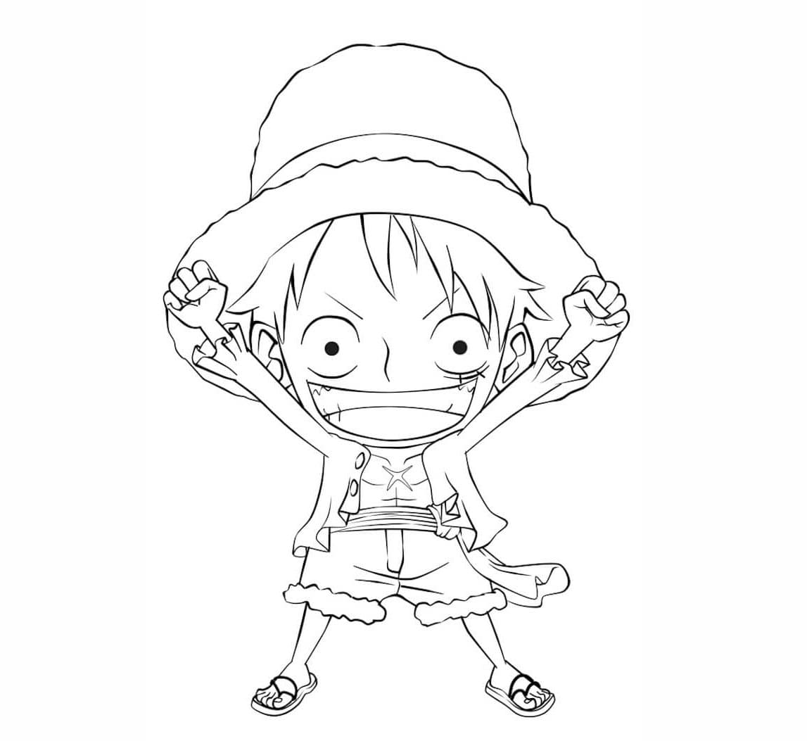 Fise De Colorat Cu Amuzant Chibi Luffy Descărcați Imprimați Sau