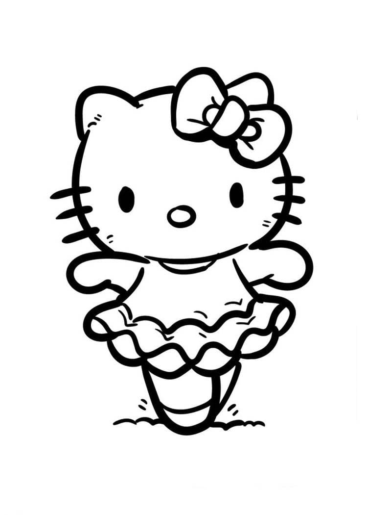 Fise de Colorat cu Hello Kitty Dansează - Descărcați, imprimați sau ...