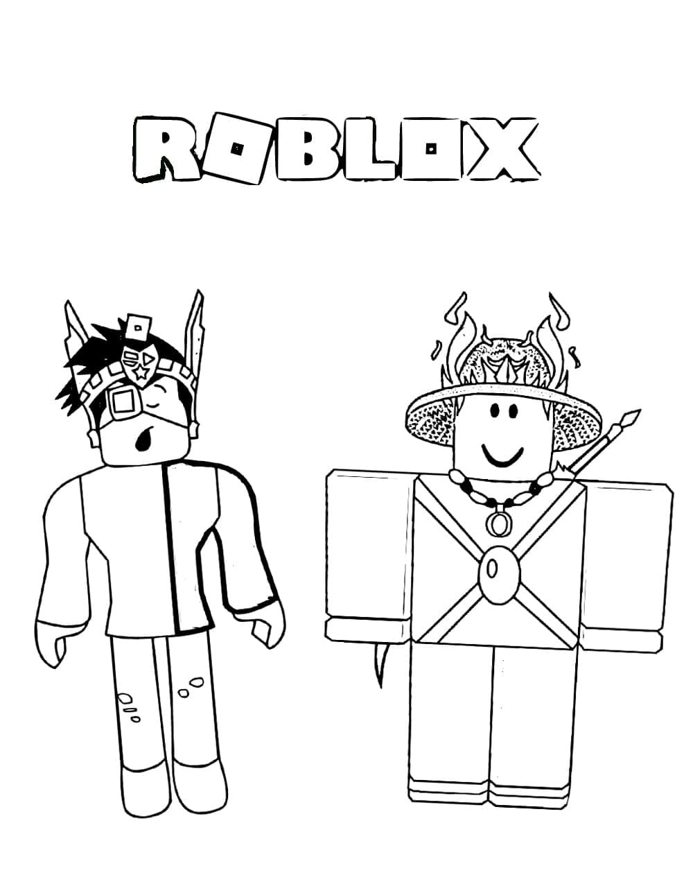 Fise de Colorat cu Roblox Noob - Descărcați, imprimați sau colorați online  gratuit