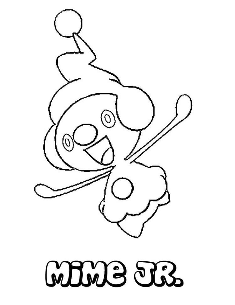 Fise de Colorat cu Mime Jr. Pokemon - Descărcați, imprimați sau ...