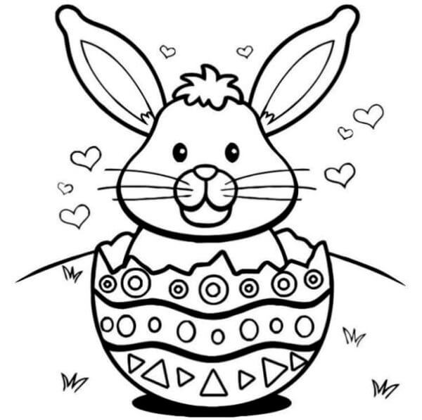 Fise de Colorat cu Iepuraș De Paște