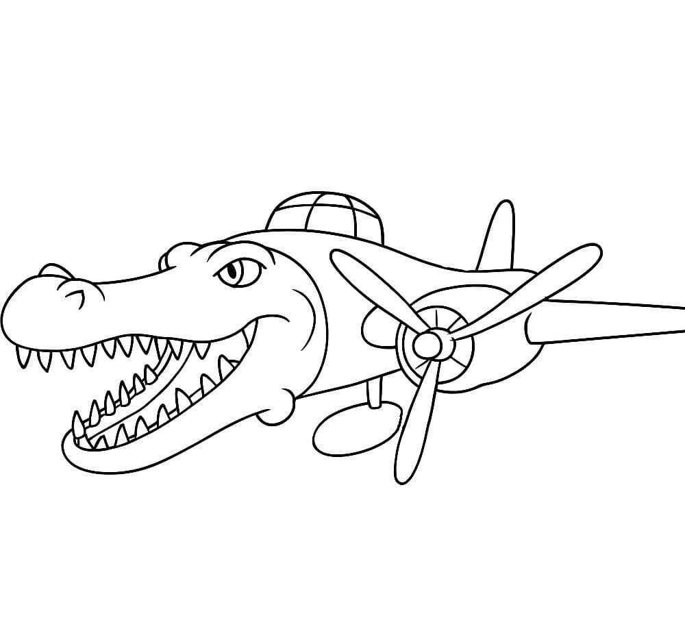 Fise de colorat cu Desenează Bombardiro Crocodillo