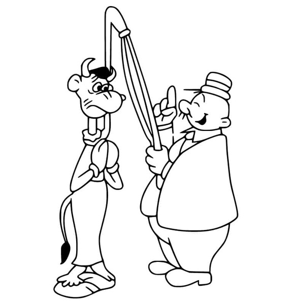 Fise de colorat cu Desenează Popeye de bază