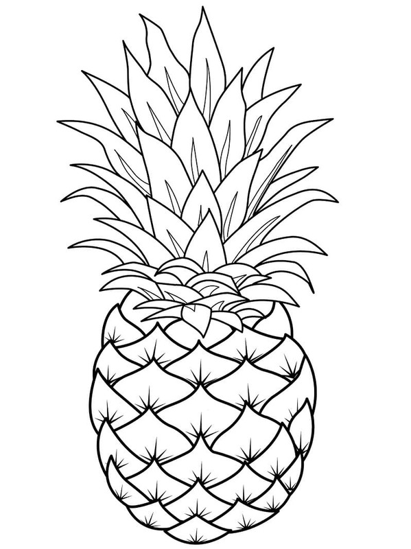Planse de colorat cu Ananas