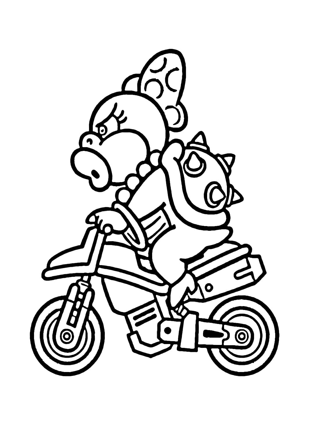 Mario Kart gratuit Fise de colorat cu Mario Kart gratuit