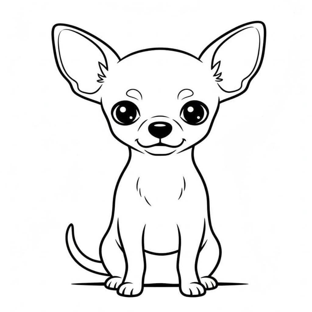 Chihuahua gratuit Fise de colorat cu Chihuahua gratuit