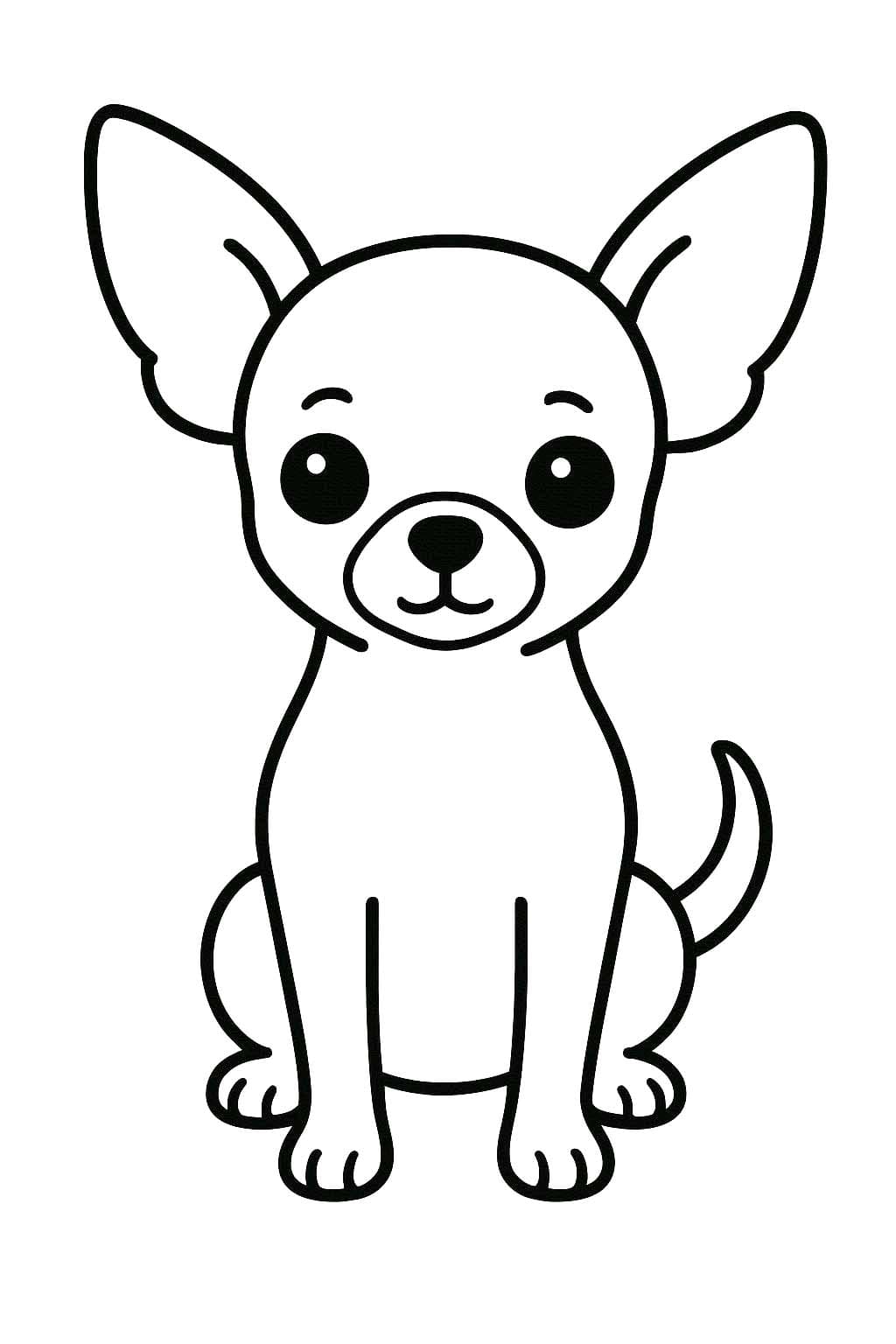 Chihuahua imprimabil gratuit Fise de colorat cu Chihuahua imprimabil gratuit