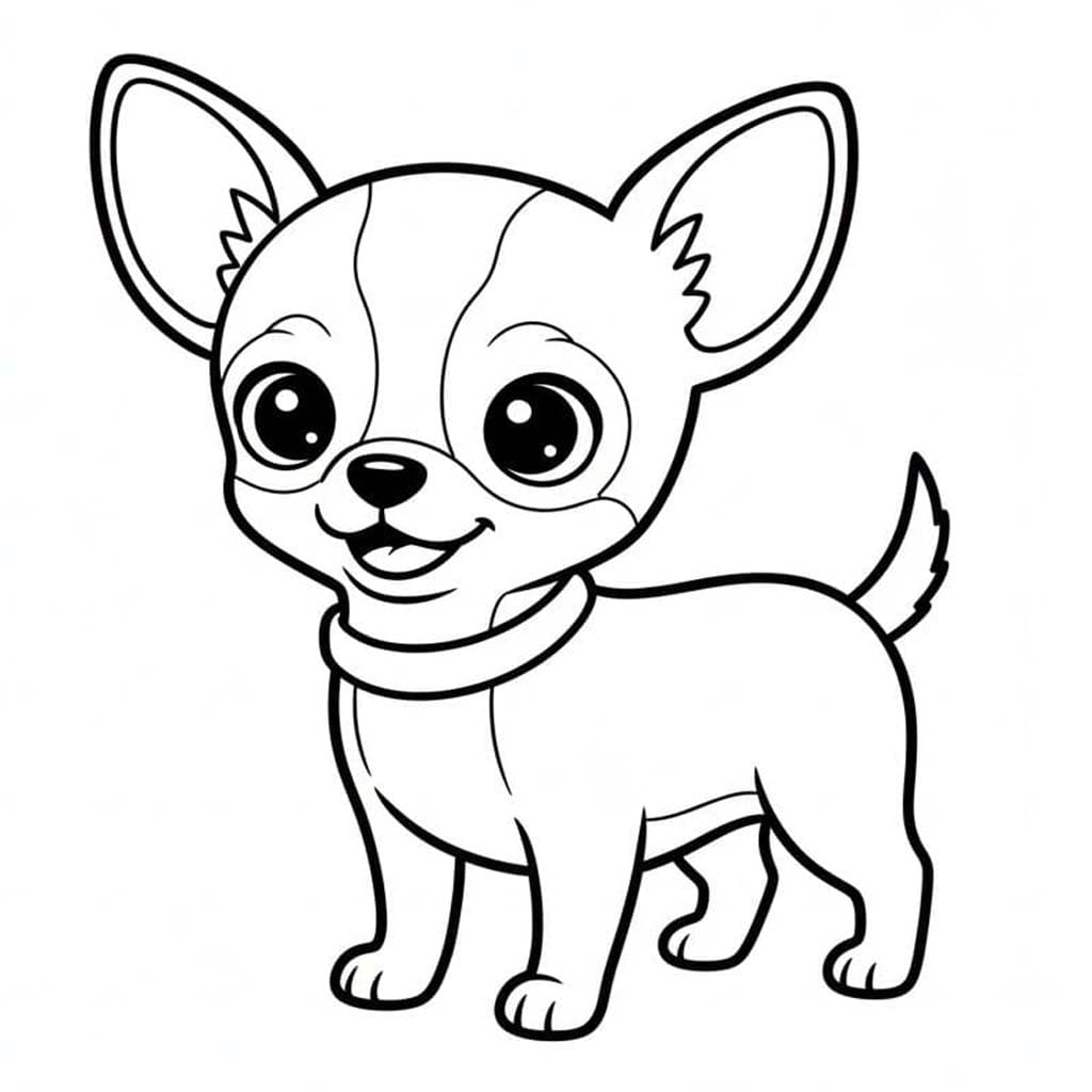 Chihuahua imprimabil Fise de colorat cu Chihuahua imprimabil