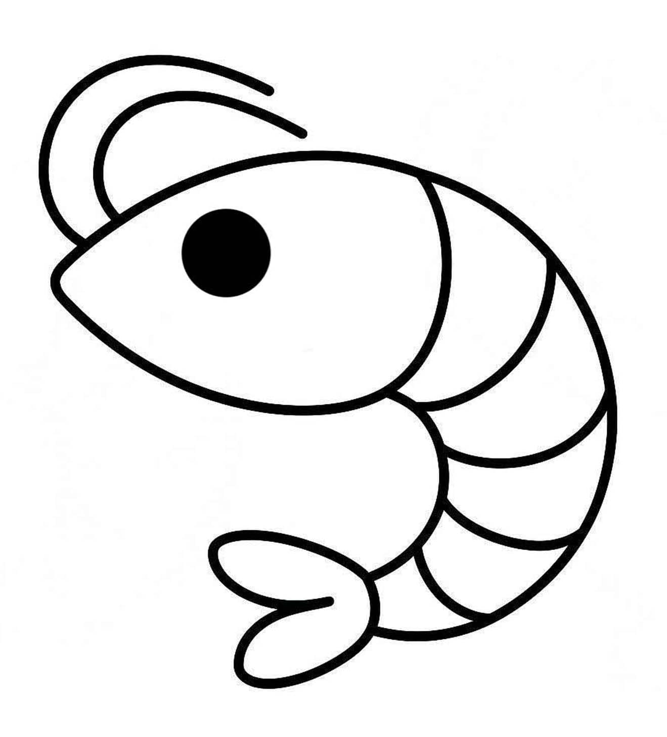 Creveți 3 Fise de colorat cu Creveți 3