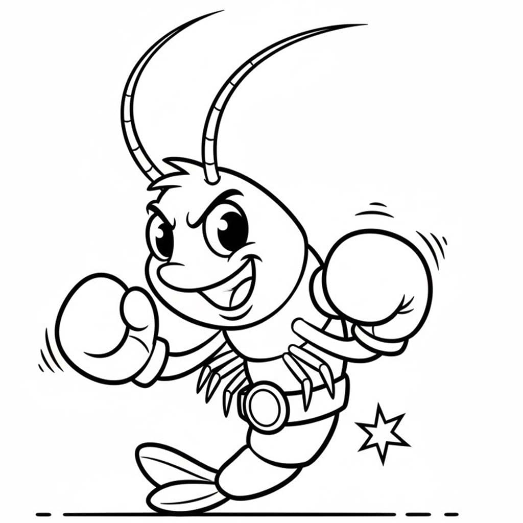 Creveți imprimabil Fise de colorat cu Creveți imprimabil