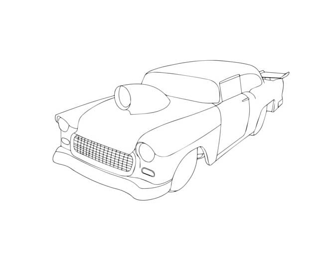 Desenează Chevrolet 5 Fise de colorat cu Desenează Chevrolet 5