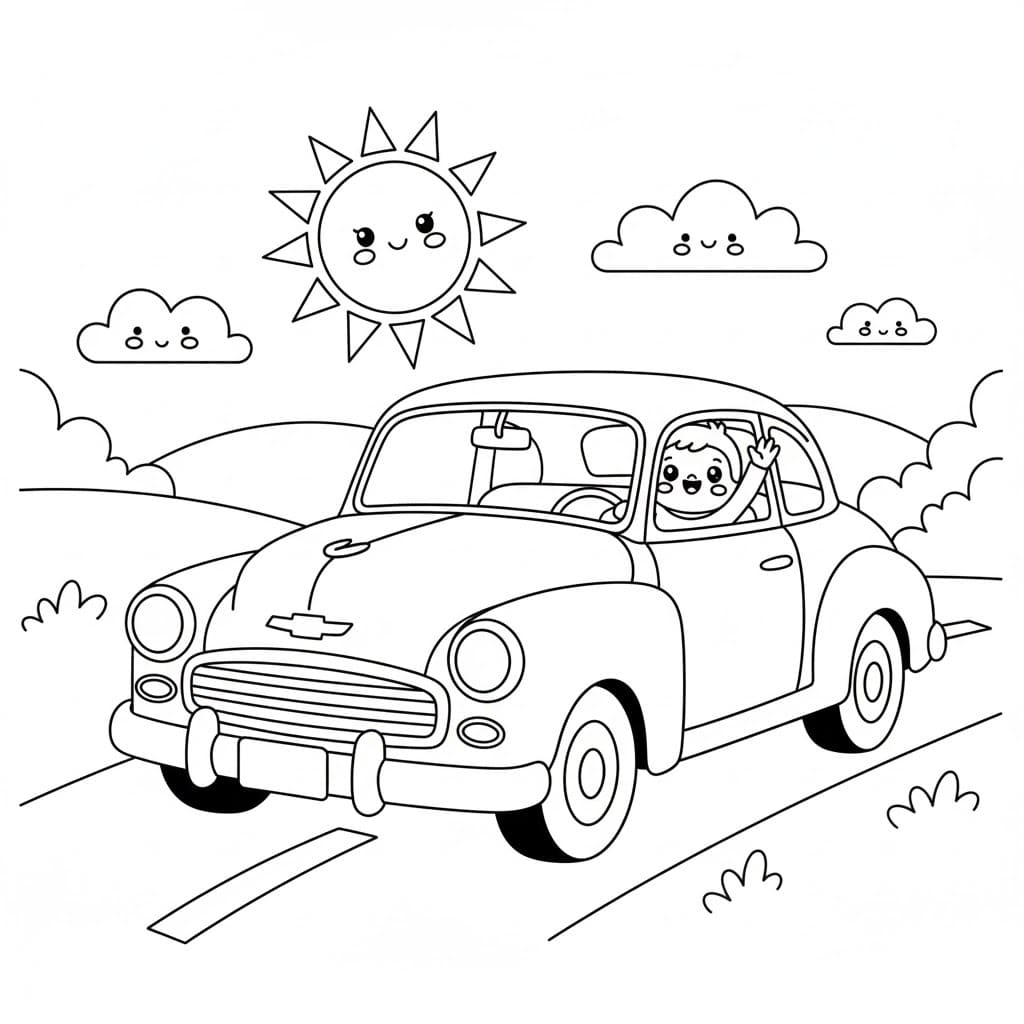 Desenează Chevrolet imprimabil Fise de colorat cu Desenează Chevrolet imprimabil