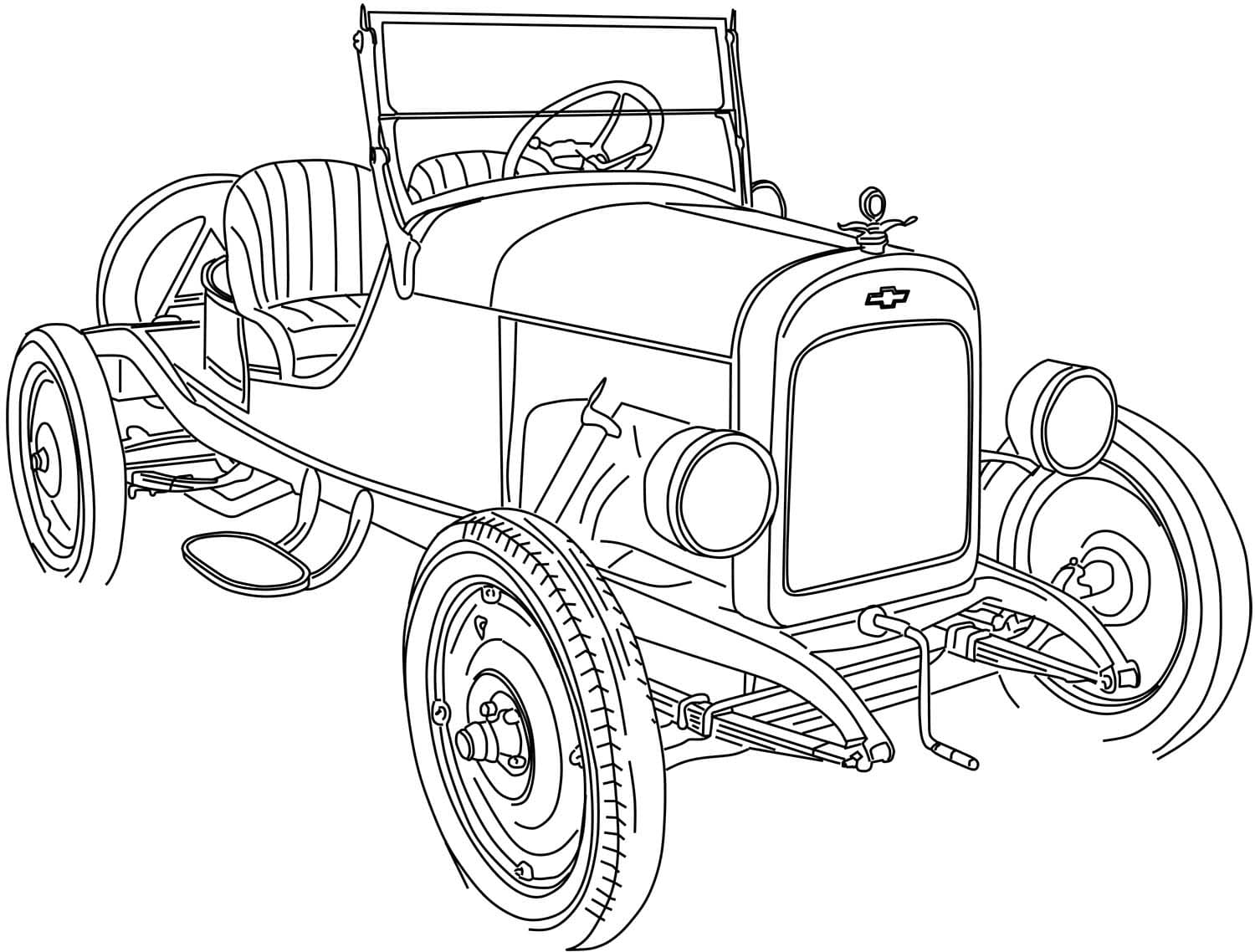 Desenează Chevrolet pentru copii Fise de colorat cu Desenează Chevrolet pentru copii