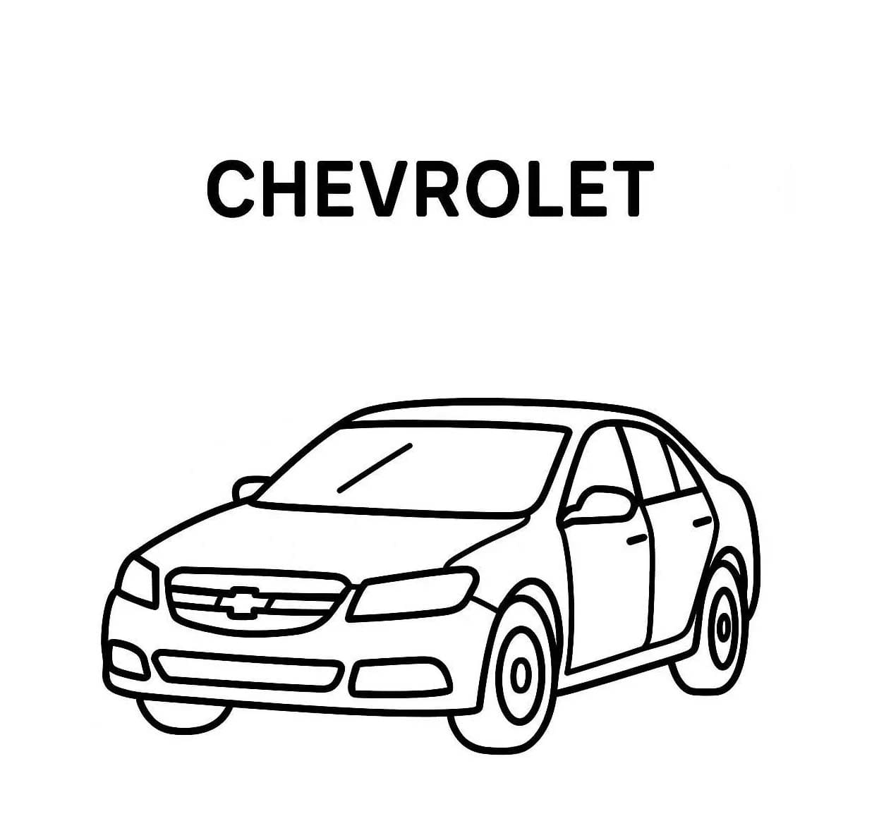 Desenează Chevrolet uşor la copii Fise de colorat cu Desenează Chevrolet uşor la copii