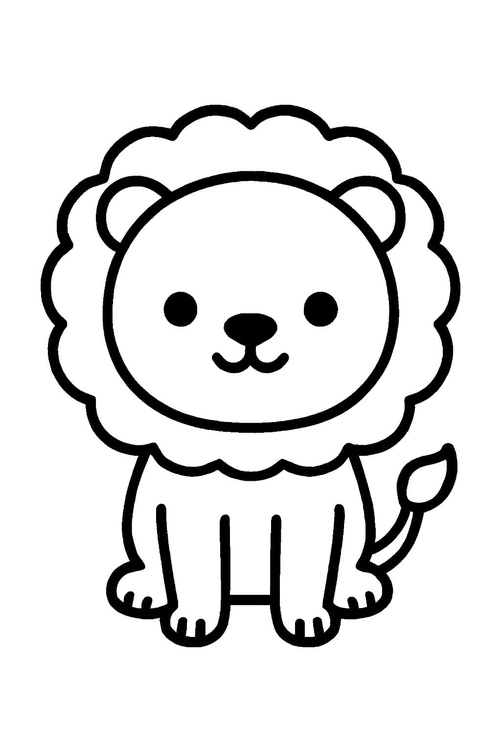 Desenează Chibi Leu Fise de colorat cu Desenează Chibi Leu