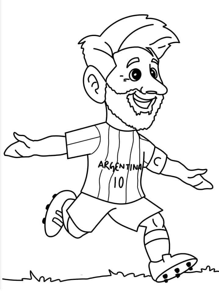 Desenează Chibi Lionel Messi Fise de colorat cu Desenează Chibi Lionel Messi