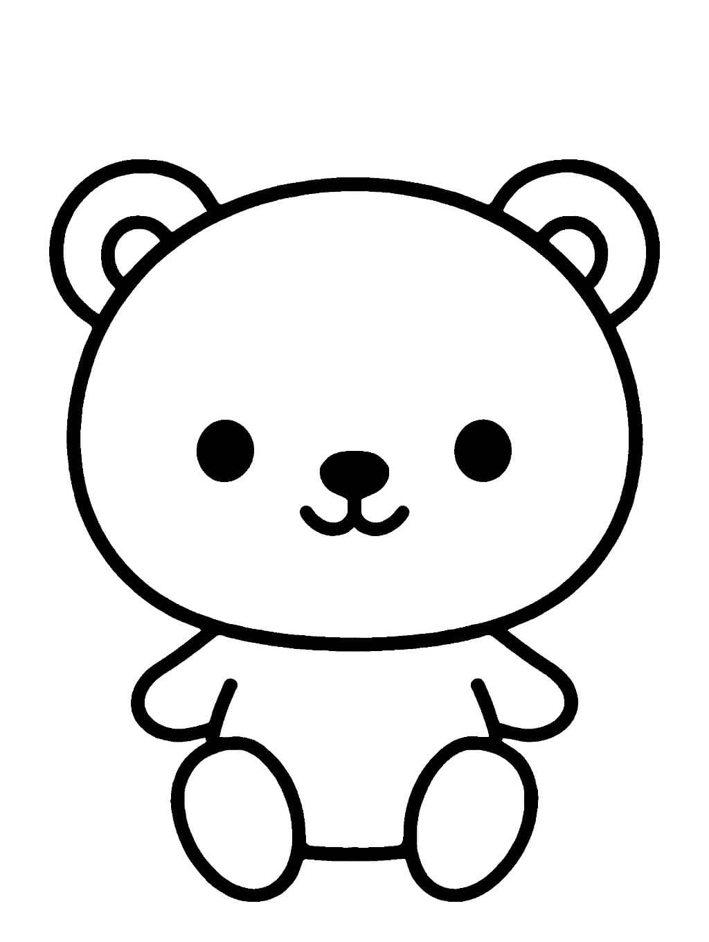 Desenează Chibi Urs Fise de colorat cu Desenează Chibi Urs