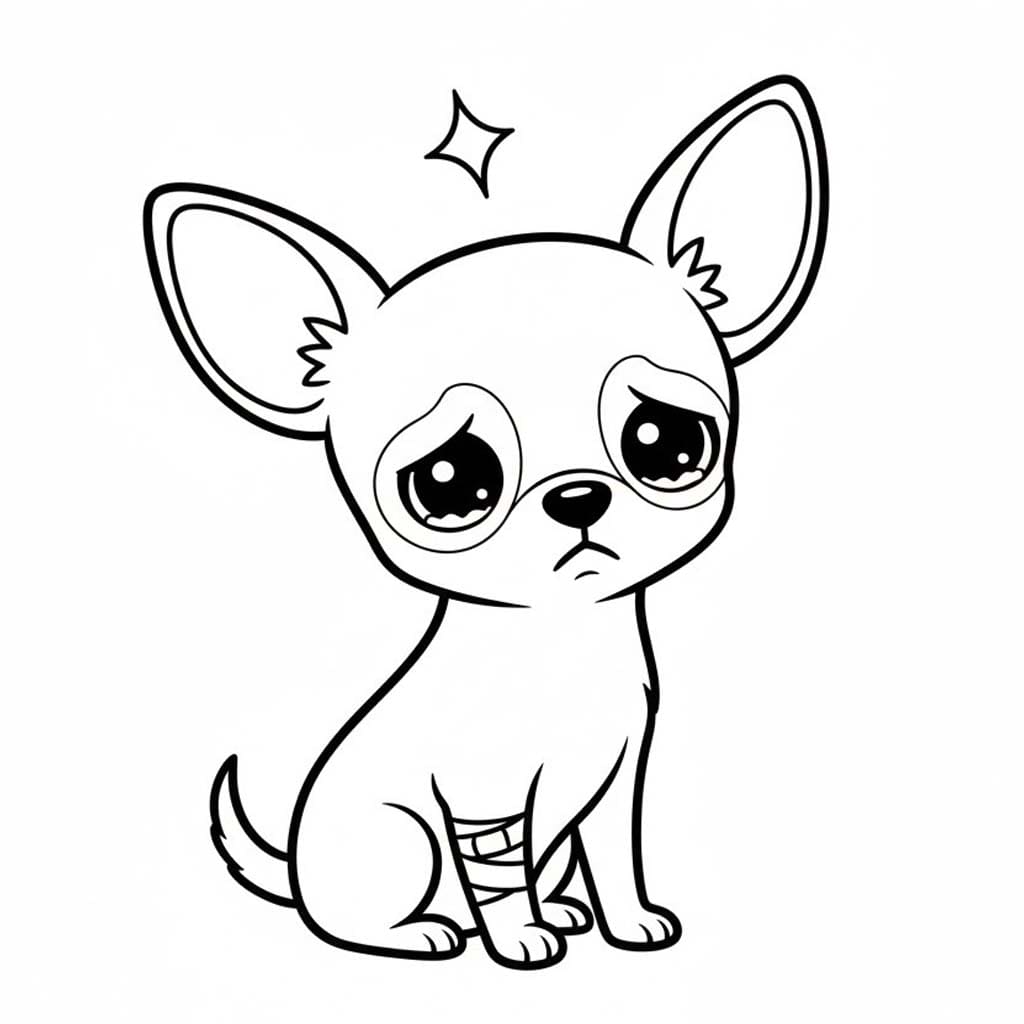 Desenează Chihuahua 2 Fise de colorat cu Desenează Chihuahua 2