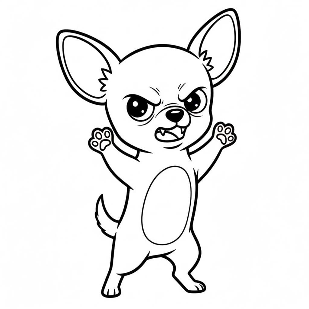 Desenează Chihuahua 3 Fise de colorat cu Desenează Chihuahua 3