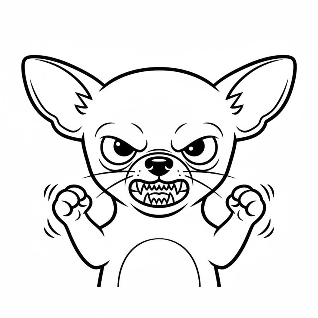 Desenează Chihuahua 4 Fise de colorat cu Desenează Chihuahua 4