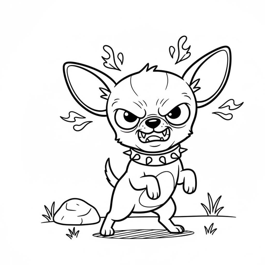 Desenează Chihuahua 5 Fise de colorat cu Desenează Chihuahua 5