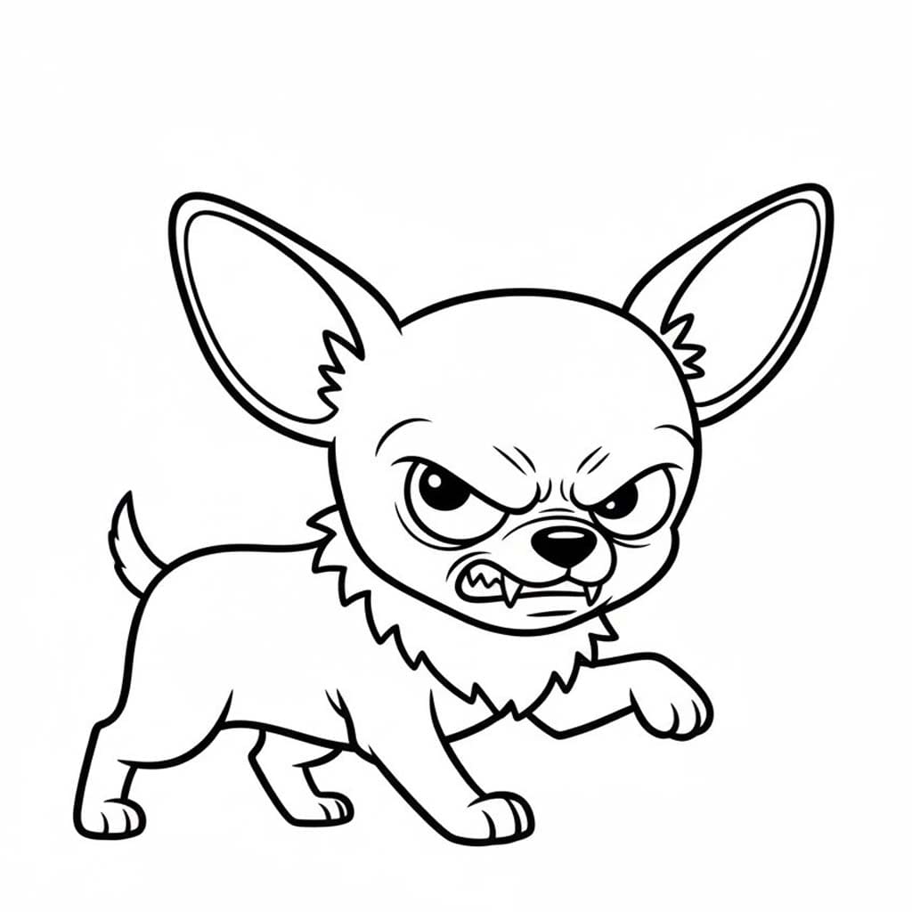 Desenează Chihuahua 6 Fise de colorat cu Desenează Chihuahua 6