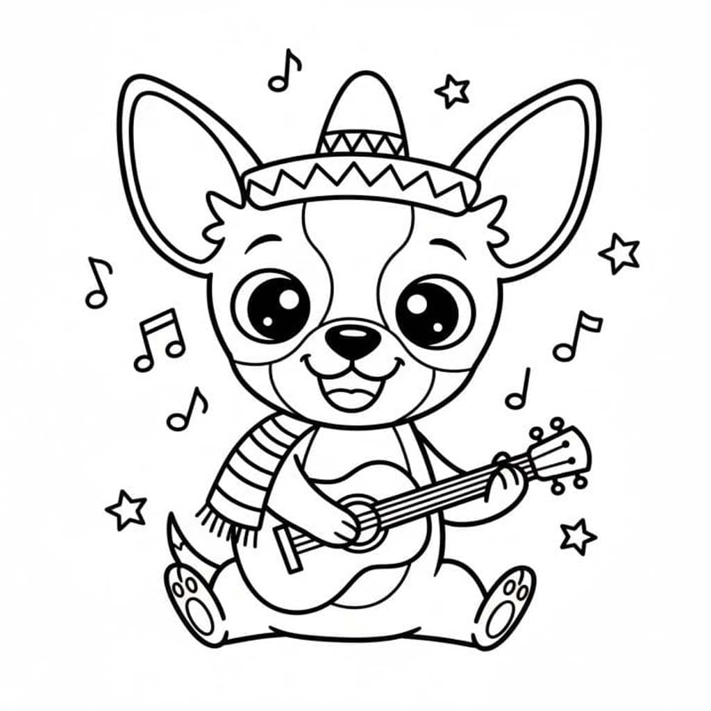 Desenează Chihuahua gratuit imprimabil bazic Fise de colorat cu Desenează Chihuahua gratuit imprimabil bazic