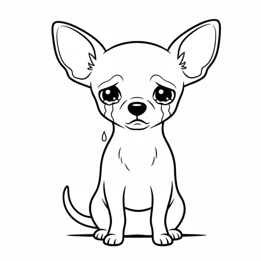 Desenează Chihuahua gratuit imprimabil uşor Fise de colorat cu Desenează Chihuahua gratuit imprimabil uşor