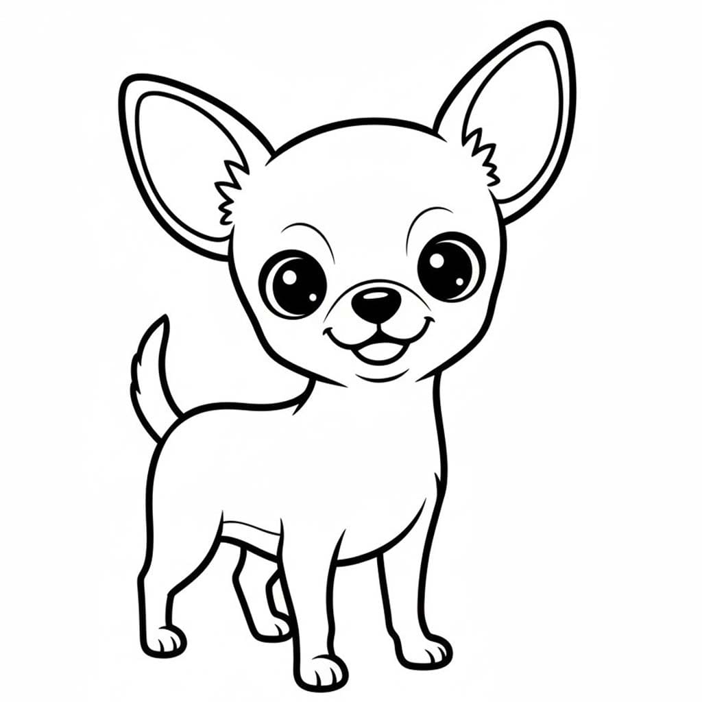 Fise de colorat cu Chihuahua