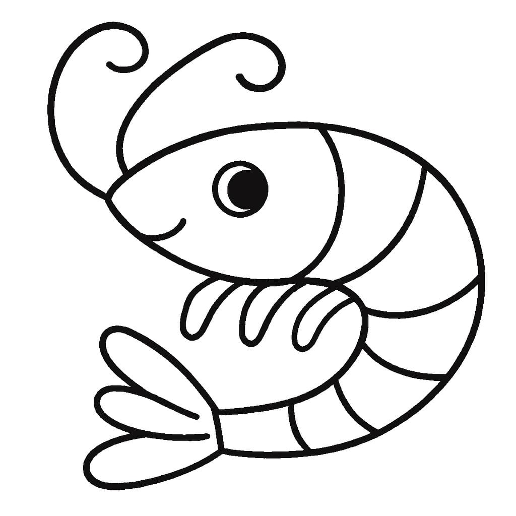 Desenează Creveți gratuit bazic Fise de colorat cu Desenează Creveți gratuit bazic