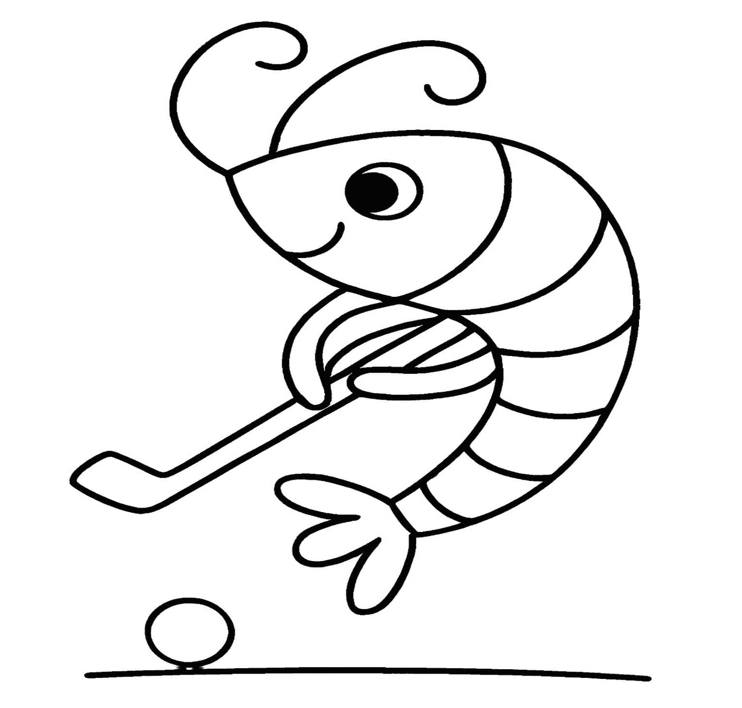 Desenează Creveți gratuit imprimabil simplu Fise de colorat cu Desenează Creveți gratuit imprimabil simplu