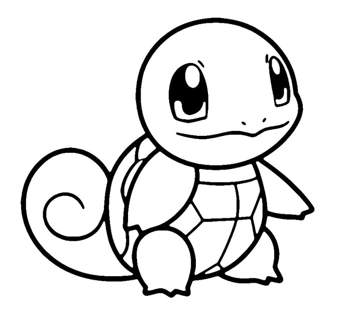 Desenează Squirtle gratuit Fise de colorat cu Desenează Squirtle gratuit