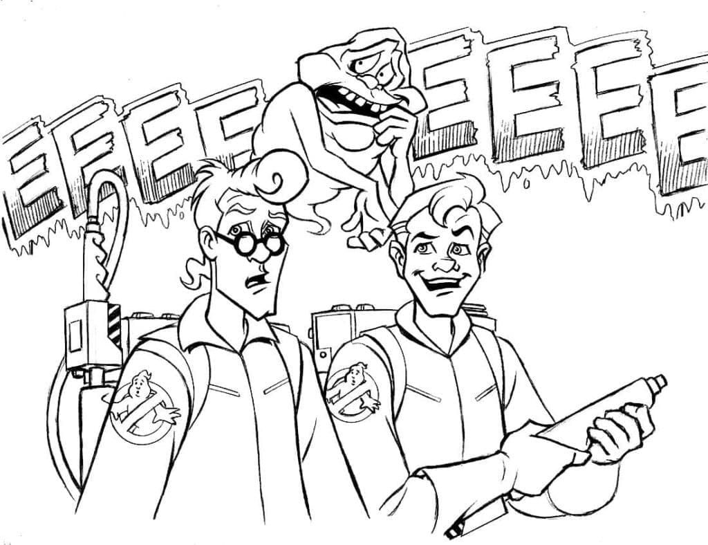 Ghostbusters gratuit pentru copii Fise de colorat cu Ghostbusters gratuit pentru copii