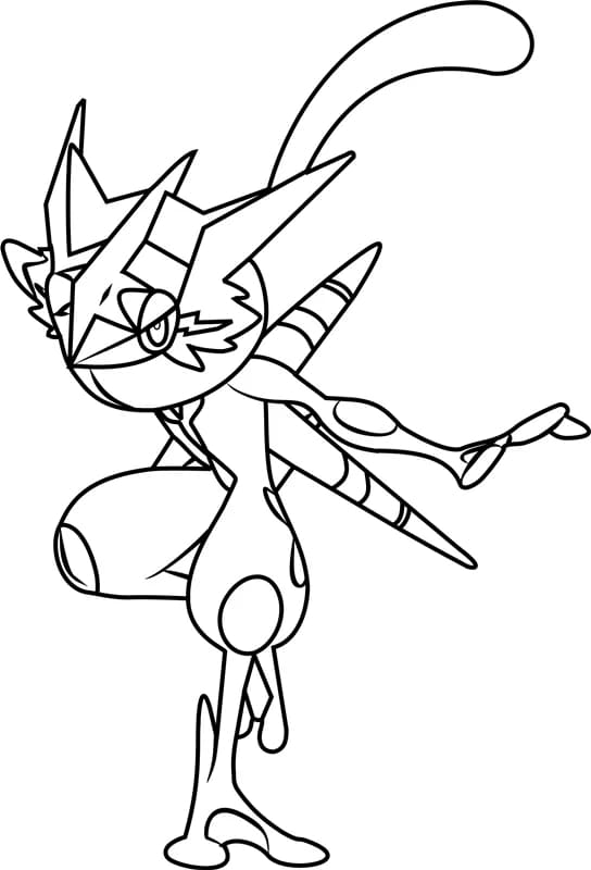 Greninja bazic la copii Fise de colorat cu Greninja bazic la copii