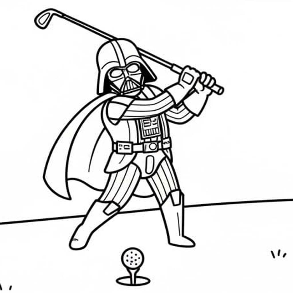 Fise de colorat cu Darth Vader gratuit imprimabile pentru copii