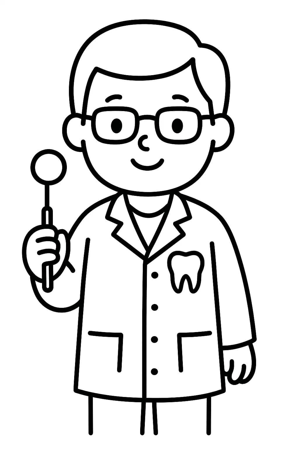 Fise de colorat cu Dentist imprimabile pentru copii
