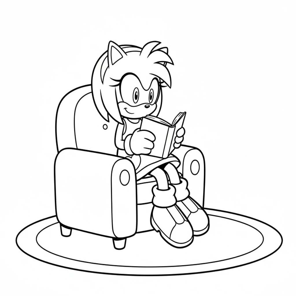 Fise de colorat cu Desenează Amy Rose bazic