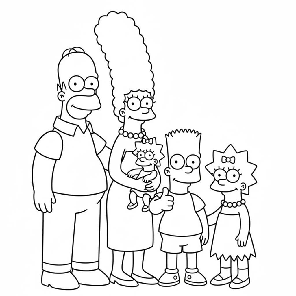 Fise de colorat cu Desenează Bart Simpson gratuit