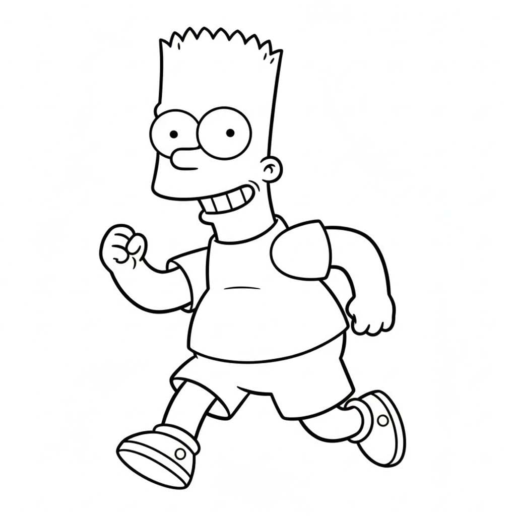 Fise de colorat cu Bart Simpson
