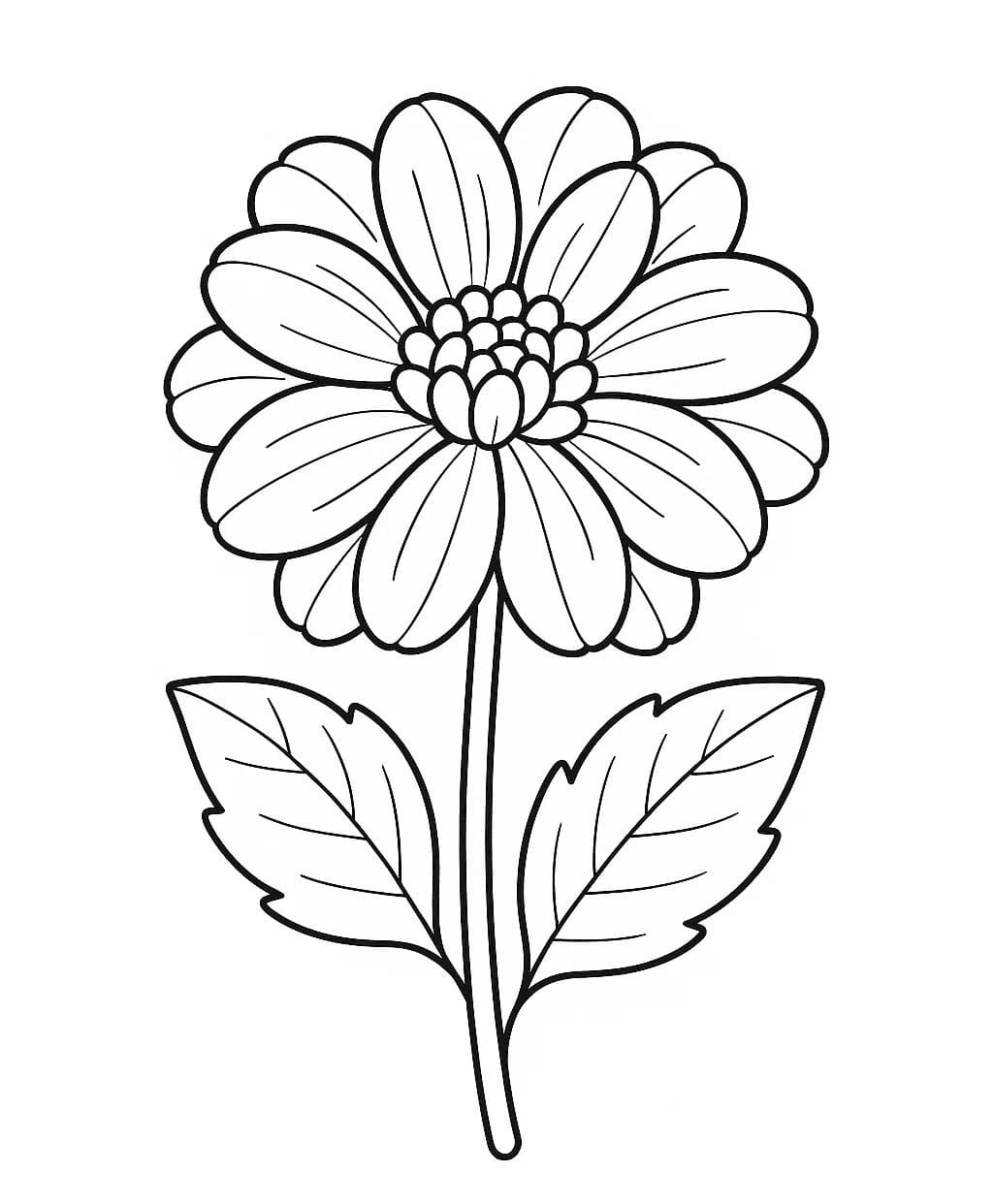 Fise de colorat cu Desenează Dalie 2