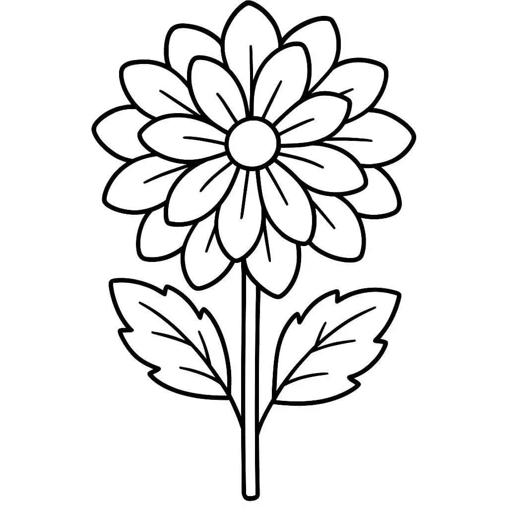 Fise de colorat cu Desenează Dalie gratuit pentru copii