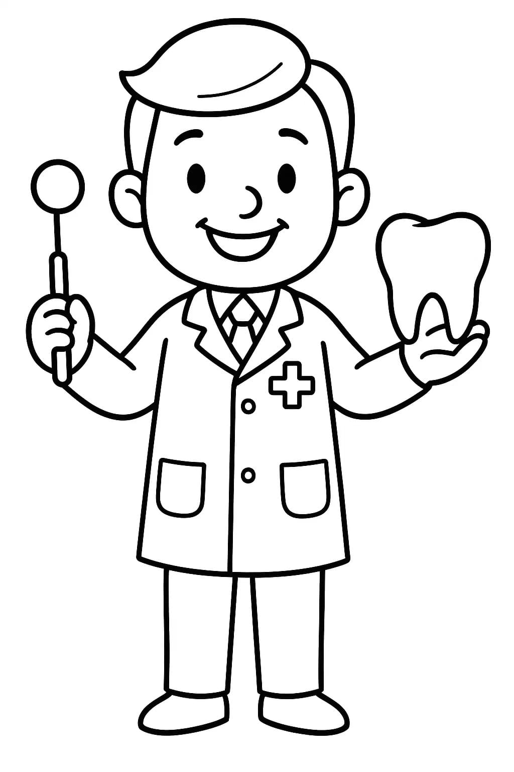 Fise de colorat cu Dentist
