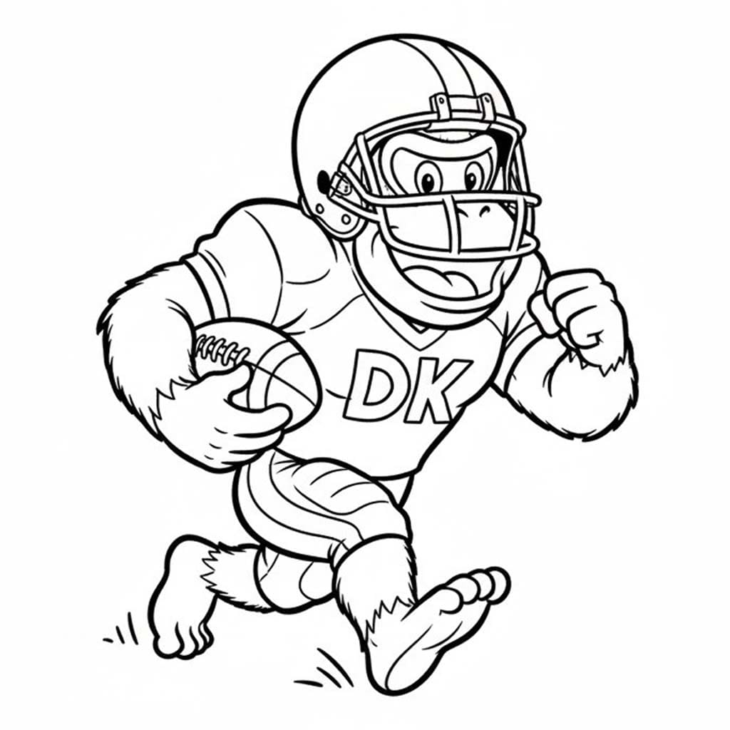 Fise de colorat cu Desenează Donkey Kong gratuit uşor
