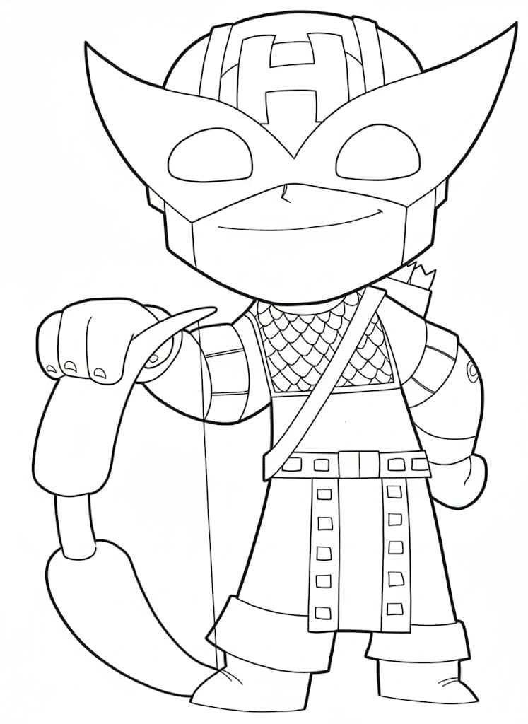 Fise de colorat cu Desenează Hawkeye imprimabil gratuit