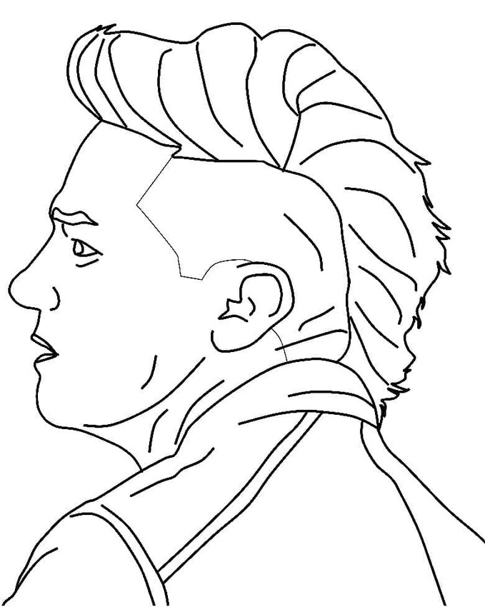 Fise de colorat cu Desenează Hawkeye imprimabil uşor