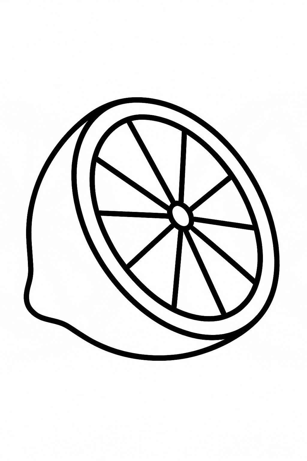 Fise de colorat cu Desenează Lămâie gratuit uşor