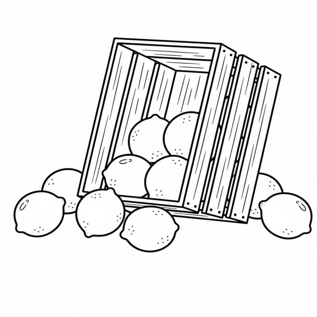 Fise de colorat cu Desenează Lămâie imprimabil gratuit simplu